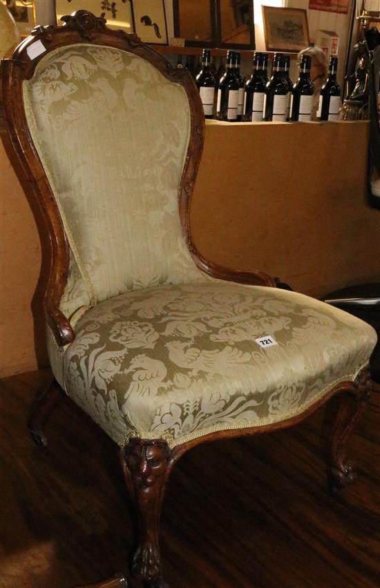 Victorian oak Lion mask chair